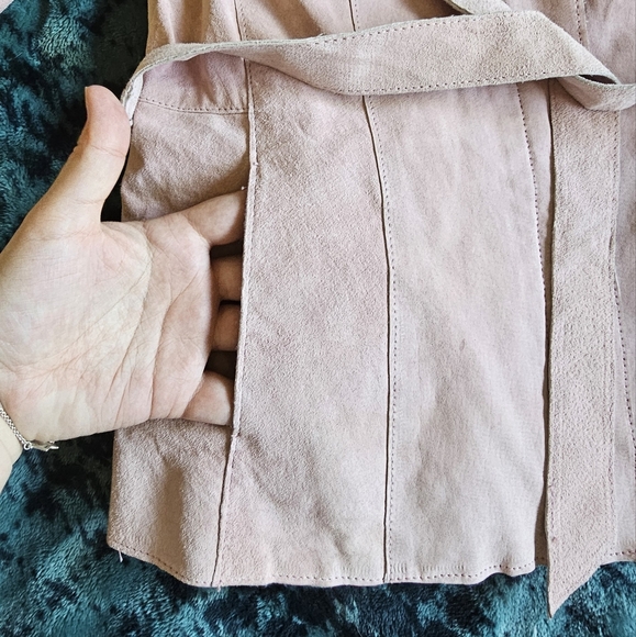 JW Leather Pink (pale Petal pink) Chic Jacket, size L - Picture 5 of 13